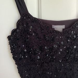vintage ann taylor black sparkly top (xs)